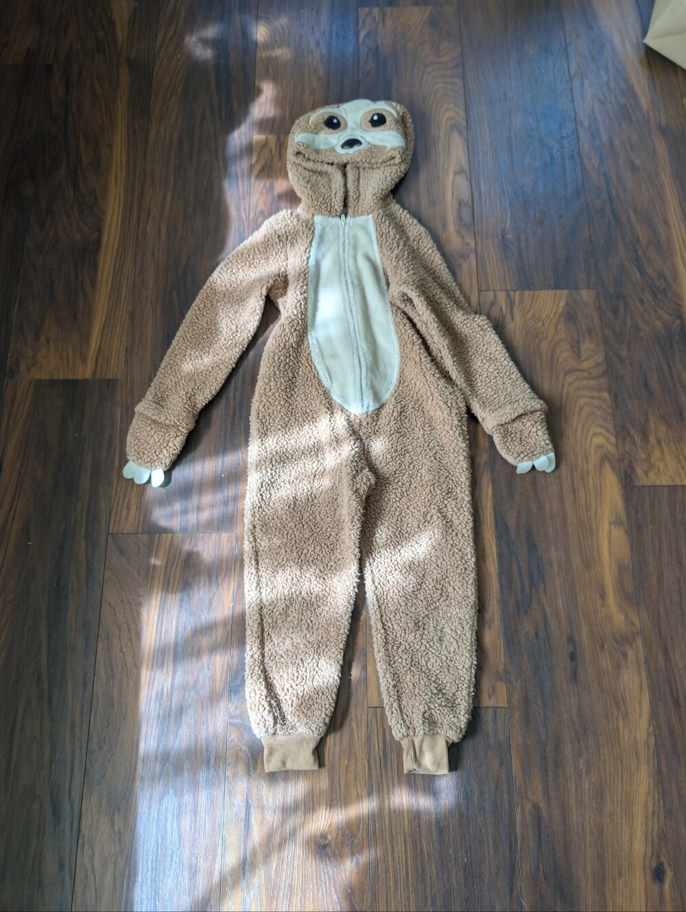 Sloth 4-5t Sherpa Fleece Zip Up Onsie Halloween Costume Pajamas